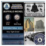 Buffalo Nickel Shotgun Roll in Old Bank Style 'Bel