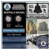 Buffalo Nickel Shotgun Roll in Old Bank Style 'Bel