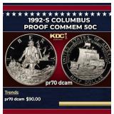 1992-s Columbus Proof Modern Commem Half Dollar 50
