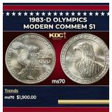 1983-d Olympics Modern Commem Dollar $1 ms70 SEGS