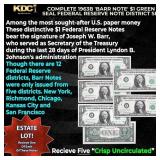 Complete 1963B 'Barr Note' $1 Green Seal Federal R