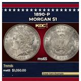 1890-p Morgan Dollar $1 ms65 SEGS