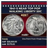 1941-s Walking Liberty Half Dollar Near Top Pop 50