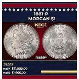 1881-p Morgan Dollar $1 ms66+ SEGS
