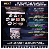 10 OZ .999 Fine Silver Set General Motors Collecti