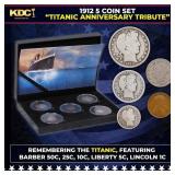 1912 5 Coin 'Titanic Anniversary Tribute' Set Barb