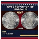 1879-s Rev '78 Top 100 Morgan Dollar $1 ms64 SEGS