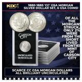 1880-1885 'CC' GSA Morgan Silver Dollar Set, 6 GSA