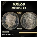 1882-s Morgan Dollar $1 Grades ms66