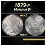1879-p Morgan Dollar $1 Grades ms62+
