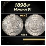 1898-p Morgan Dollar $1 Grades ms64