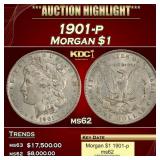 1901-p Morgan Dollar $1 ms62 USCG