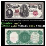 1907 $5 Large Size Legal Tender Note "WoodChopper"