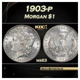 1903-p Morgan Dollar $1 Grades ms63