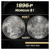 1896-p Morgan Dollar $1 Grades ms64+