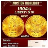 1904-o Gold Liberty Eagle $10 ms65+ SEGS