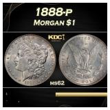 1888-p Morgan Dollar $1 Grades ms62
