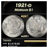 1921-d Morgan Dollar $1 Grades ms65+