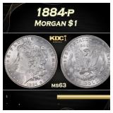 1884-p Morgan Dollar $1 Grades ms63