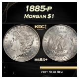 1885-p Morgan Dollar $1 Grades ms64+