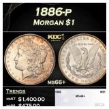 1886-p Morgan Dollar $1 ms66+ SEGS