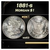 1881-s Morgan Dollar $1 Grades ms63