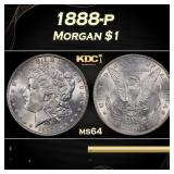 1888-p Morgan Dollar $1 Grades ms64