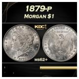 1879-p Morgan Dollar $1 Grades ms62+