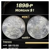 1898-p Morgan Dollar $1 Grades ms65+