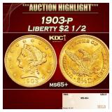 1903-p Gold Liberty Quarter Eagle $2 1/2 ms65+ SEG