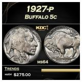 1927-p Buffalo Nickel 5c Grades ms64
