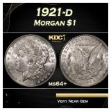 1921-d Morgan Dollar $1 Grades ms64+