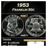 1953 Proof Franklin Half Dollar 50c pr67+ SEGS