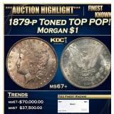 1879-p Morgan Dollar Toned TOP POP! $1 ms67+ SEGS