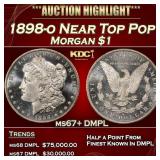1898-o Morgan Dollar Near Top Pop $1 ms67+ DMPL SE