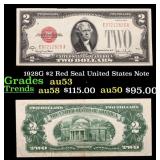 1928G $2 Red Seal United States Note Grades Select