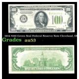 1934 $100 Green Seal Federal Reserve Note Clevelan