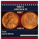 1935-s Lincoln Cent 1c Grades ms66 rd