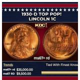 1930-d Lincoln Cent TOP POP! 1c ms67+ rd SEGS