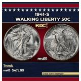 1941-s Walking Liberty Half Dollar 50c Grades ms65