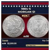 1884-s Morgan Dollar $1 au58 SEGS