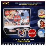 5 Coin Classic Coca-Cola Silver Plated Round Colle
