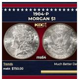 1904-p Morgan Dollar $1 Grades ms64