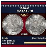 1880-o Morgan Dollar $1 ms63+ SEGS