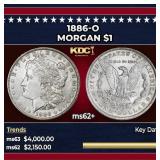 1886-o Morgan Dollar $1 ms62+ USCG