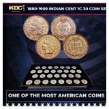 1880-1909 Indian Cent 1c 30 Coin Collectors Set