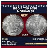 1880-p Morgan Dollar TOP POP! $1 ms67 SEGS