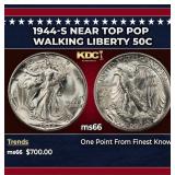 1944-s Walking Liberty Half Dollar Near Top Pop 50