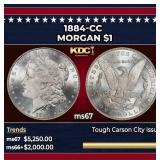 1884-cc Morgan Dollar $1 ms67 SEGS