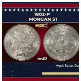 1902-p Morgan Dollar $1 Grades ms62